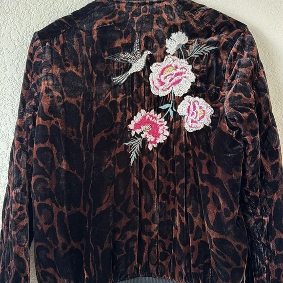 Johnny Was Junia velvet Quilted Bomber Jacket Size XS - Picture 7 of 13